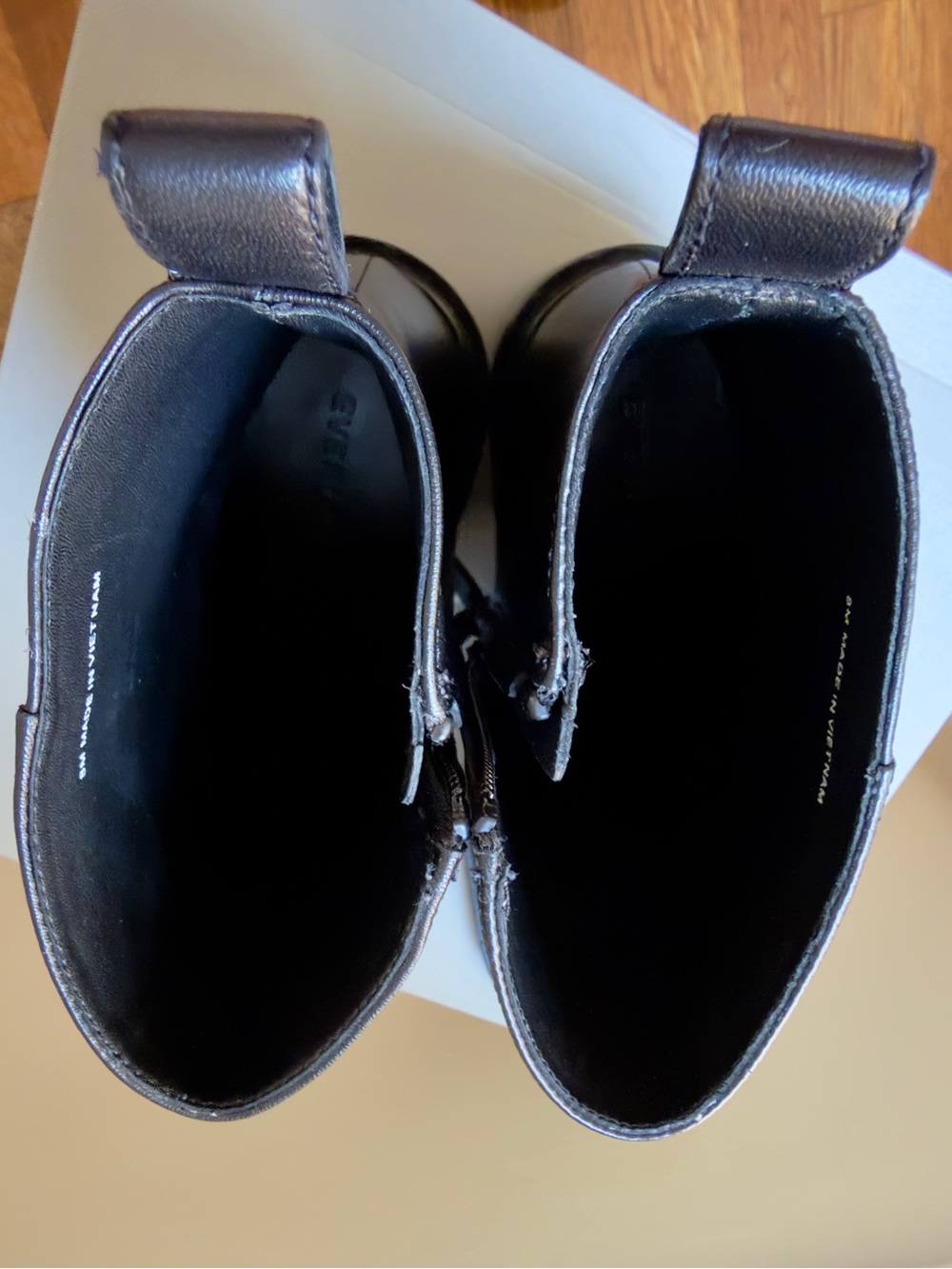 Everlane The City Boot Black Leather Women’s Size 8 - Picture 10 of 12